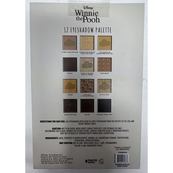 New Disney - Winnie The Pooh - 12 Eyeshadow Palette With Mirror - 1.05 oz - Picture 2 of 4